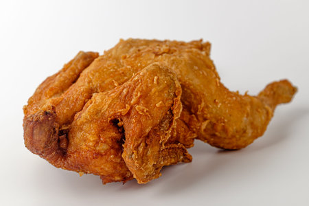 cooked whole chicken. fried food. Crispy and savory chicken dish