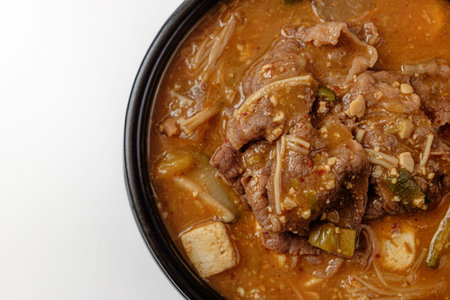 Stew with Beef. food with tofu. Korean food culture