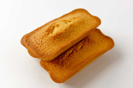 Financier on a white backgroundの写真素材