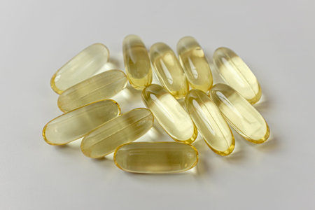 Omega 3 on a white background