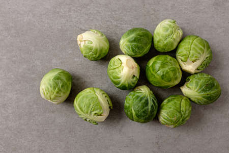 Small Sized Sweet Vegetables Mini Cabbage Brussels Sproutsの写真素材