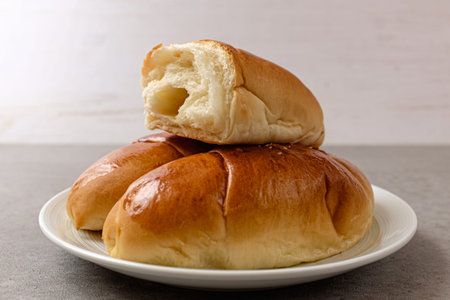 Salty and savory salt bread with salt and butter