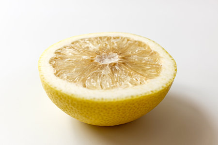 white grapefruit on a white background