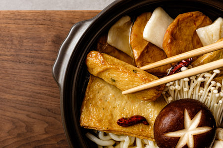 Fish cake hotpot with oden and vegetables