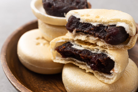 Sweet Wagashi Monaka with Red Bean Paste