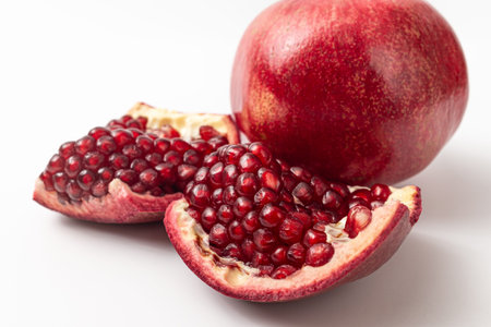 pomegranate on a white background