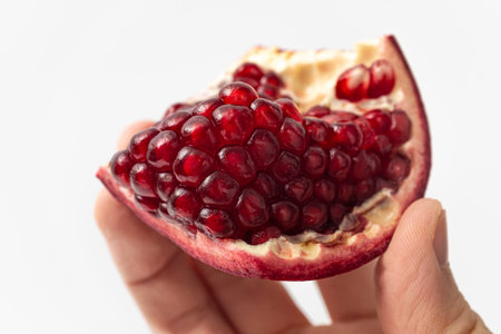 pomegranate on a white backgroundの写真素材