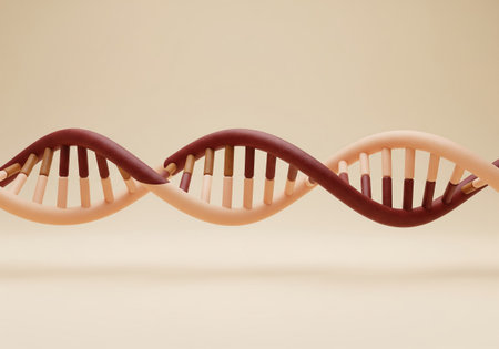 Minimalist 3D DNA Helix with Diverse Skin Tone Colorsの素材