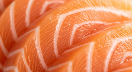close up of raw salmon fillet as a background, shallow depth of fieldの素材