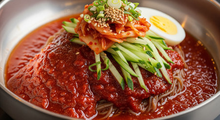 jjamppong, japanese noodles with kimchiの素材