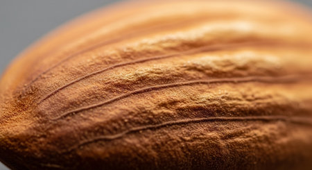 Close up of a hazelnut. Shallow depth of field.の素材