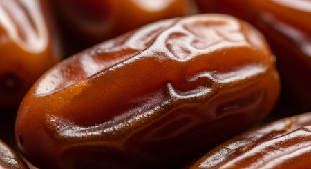 close up of dried dates as background. macro shot of dried datesの素材