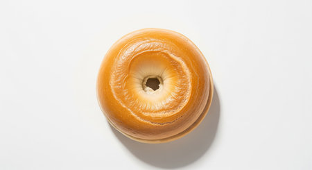 Donut on a white background, top view, close-upの素材