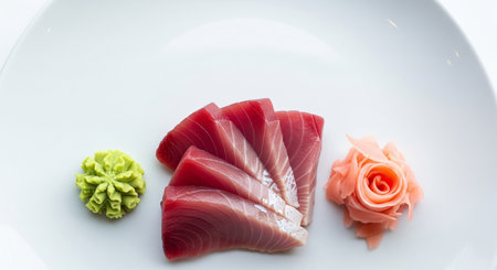 Tuna sashimi japanese food style - selective focus pointの素材