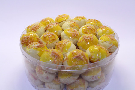 Nastar, a typical Indonesian or Southeast Asian Pineapple tart cake. Probably influenced by Dutch cuisine.の写真素材