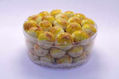 Nastar, a typical Indonesian or Southeast Asian Pineapple tart cake. Probably influenced by Dutch cuisine.の写真素材