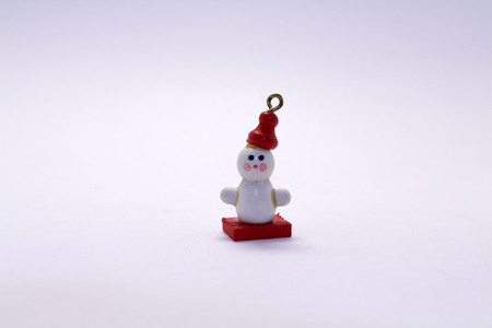 The christmas snowman doll miniature as a decoration. Cute!の写真素材