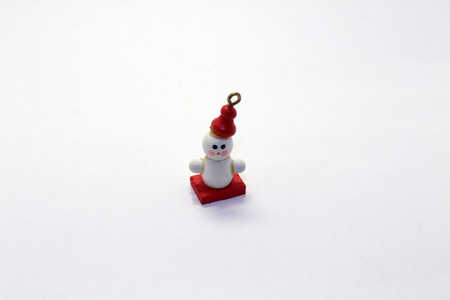 The christmas snowman doll miniature as a decoration. Cute!の写真素材