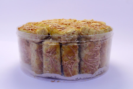 Kaasstengels or kastengel a typical Indonesian cheese cake sticks. Probably influenced by Dutch cuisine.の写真素材