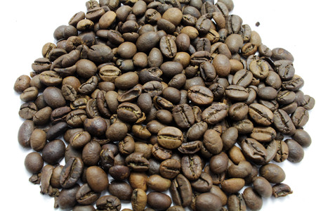 Indonesian roasted coffee beans, your source for a cup of coffee. Fresh!の写真素材
