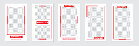 Slides Abstract Unique Editable Minimal Social Media Banner Red Template. For personal &...