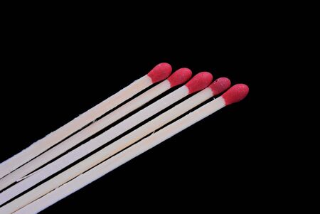 Matches against black backgroundの写真素材