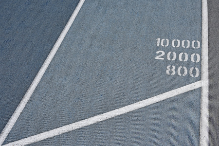 Starting Point for 10000, 2000 and 800 meter trackの写真素材