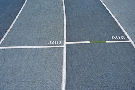 Starting Point for the 400 and 800 meter trackの写真素材