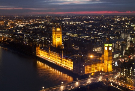 Big Ben and Houses of Parliament in Londonの写真素材