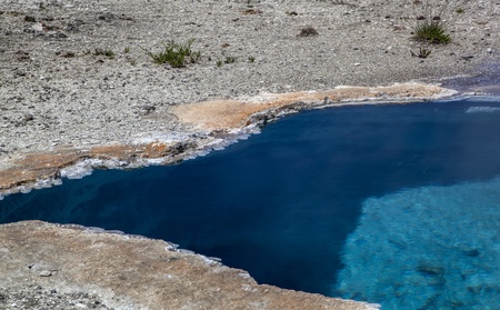Blue Star Spring in Yellowstone National Park, Wyoming の写真素材
