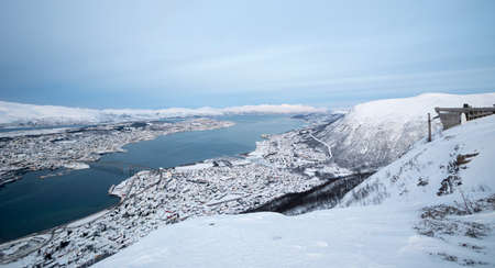 Panoramic view over Tromsoの写真素材