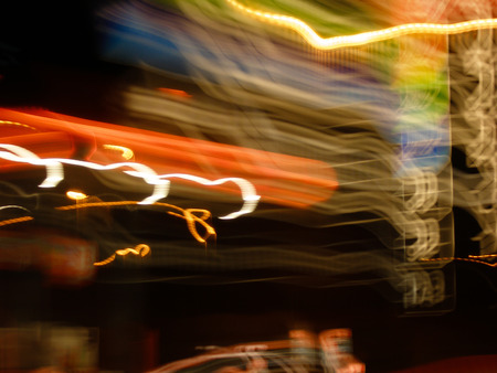 colorful background of neon lights in blurの写真素材