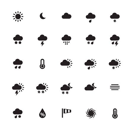 Weather iconsのイラスト素材