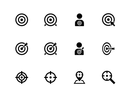Target icons on white background  Vector illustration のイラスト素材