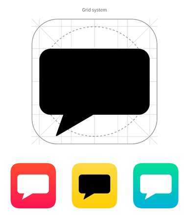 Rectangular bubble icon on white background. Vector illustration.のイラスト素材
