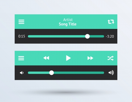 UI set of beautiful components featuring the flat design trend. Vector illustration.のイラスト素材