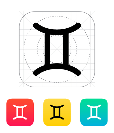 Gemini zodiac icon illustration.のイラスト素材