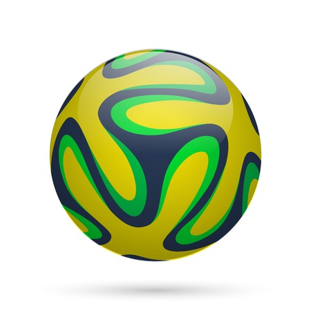 Brazilian soccer ball. Vector illustration.のイラスト素材