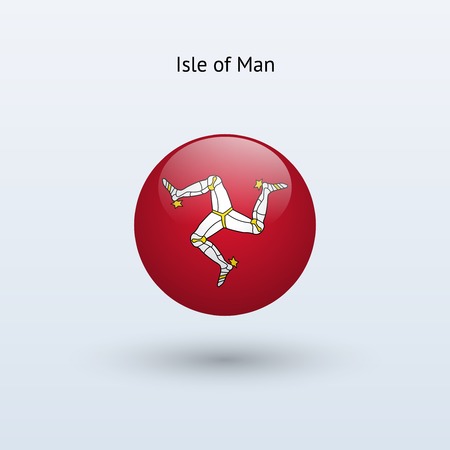 Isle of Man round flag  Vector illustration のイラスト素材