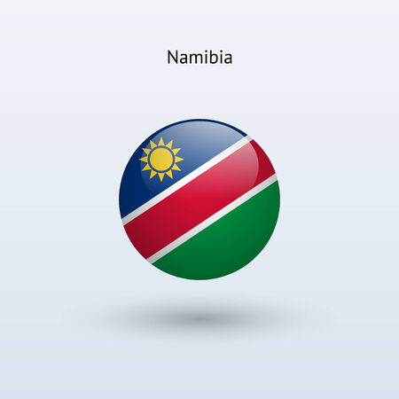 Namibia round flag  Vector illustration のイラスト素材