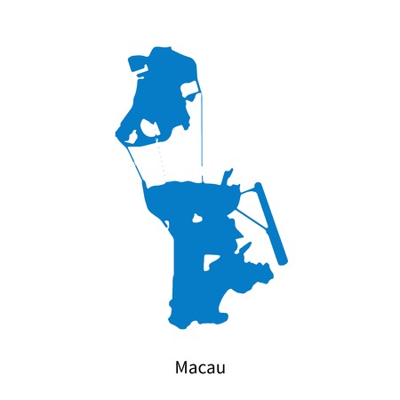 Detailed map of Macauのイラスト素材