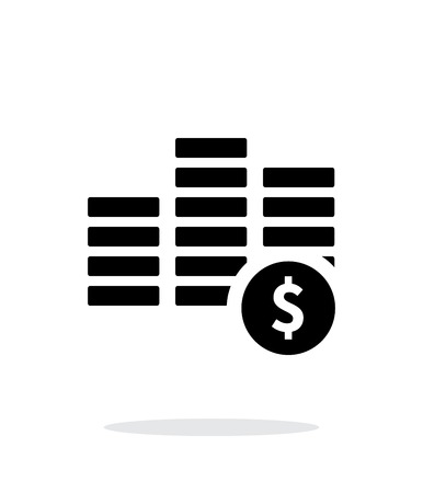 Stack with coins simple icon on white background.のイラスト素材