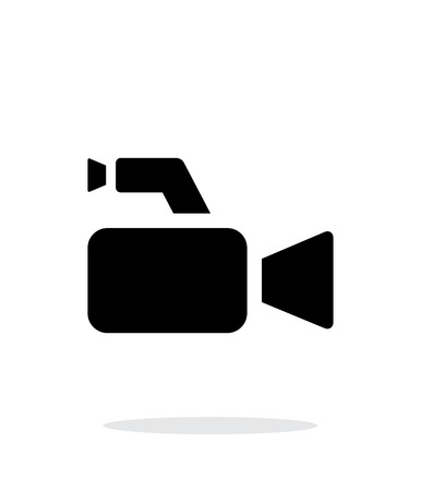 Journalistic camera simple icon on white background.のイラスト素材