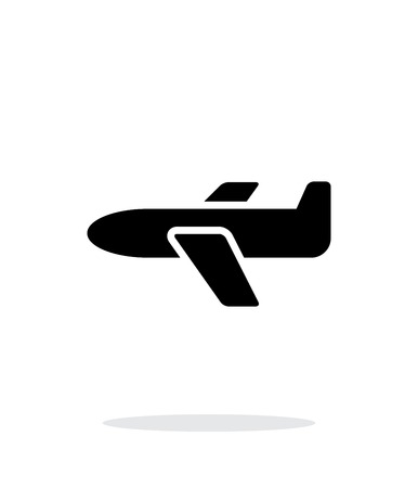 Airplane simple icon on white background.のイラスト素材