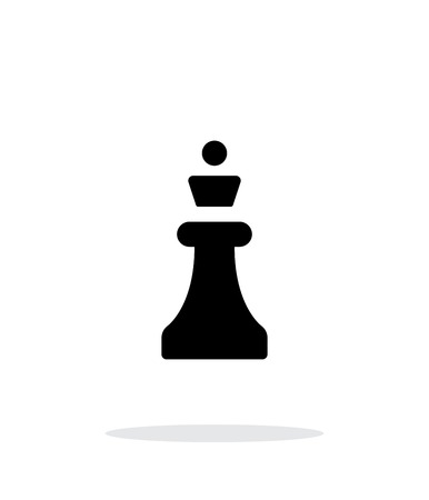 Chess Queen simple icon on white background.のイラスト素材