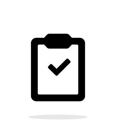 Check clipboard simple icon on white background.のイラスト素材