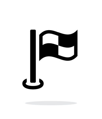 Finish flag icon on white background.のイラスト素材