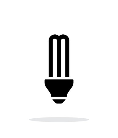 CFL light bulb icon on white background.のイラスト素材