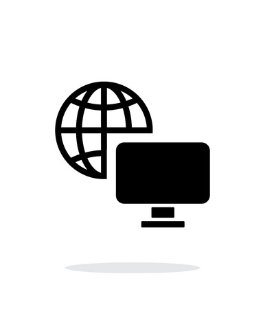 Television icon on white background.のイラスト素材