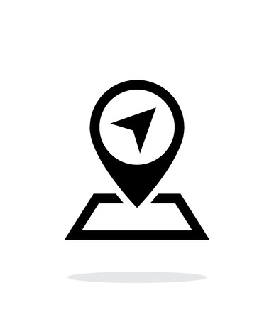 Pin Pointer icon on white background.のイラスト素材